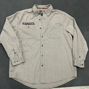 Harley-Davidson Long Sleeve Performance Button Front
 biker men’s XL mechanic